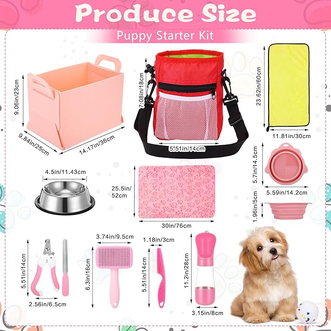 65 Pcs Puppy Supplies Starter Kit Small Dog Essentials Includes Dog Leash - Image 2