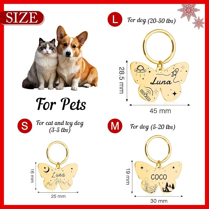 Custom Butterfly Dog Tag - Image 3