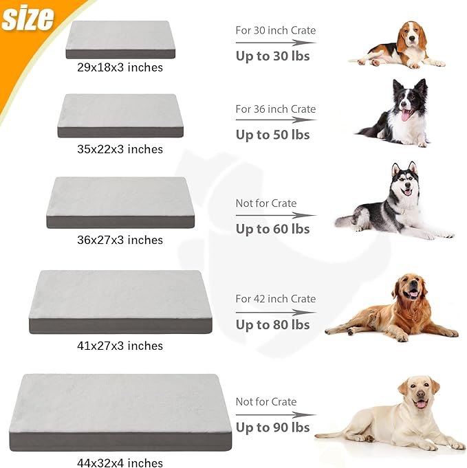 KSIIA Orthopedic Dog Bed Dog Crate Bed Waterproof - Image 6