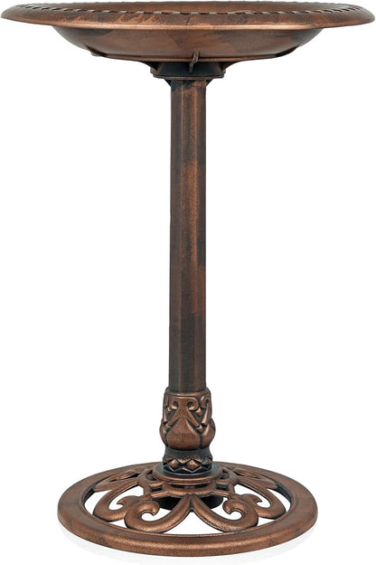 Alpine Corporation | 28" Bronze Outdoor Pedestal Birdbath - Image 3