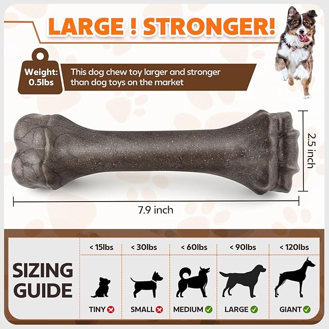 Dog Toys for Aggressive Chewers, Indestructible Bones Toy for Aggressive Chewers - Image 2