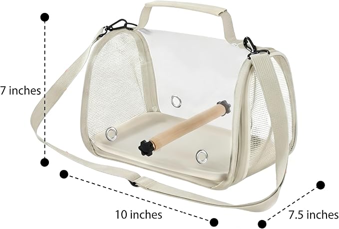 Hands Free Small Pet Cage with Breathable Mesh Windows Parrot Backpack - Image 9