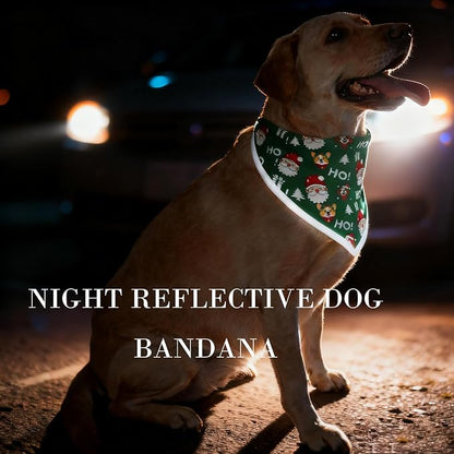 Christmas Dog Bandanas, Reflective Dog Bandana - Image 5