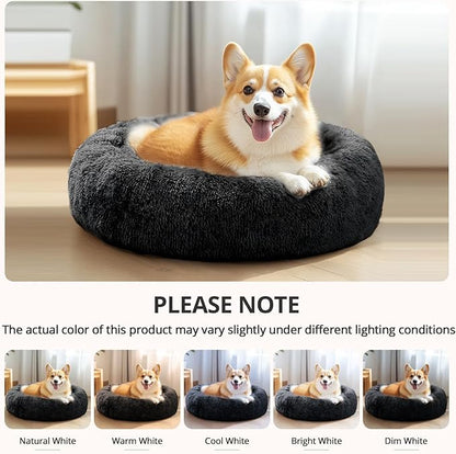 JOLLYVOGUE Calming Dog Bed Medium Size Dog, Anti-Anxiety Donut Medium Pet Bed - Image 6
