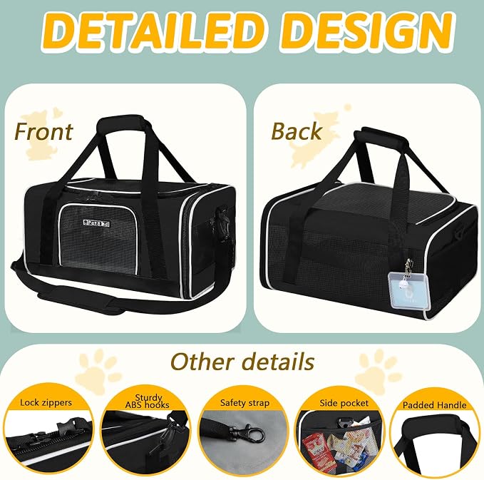 Petskd Pet Carrier 17x11x9.5 Alaska Airline Approved, Pet Travel Carrier Bag - Image 8