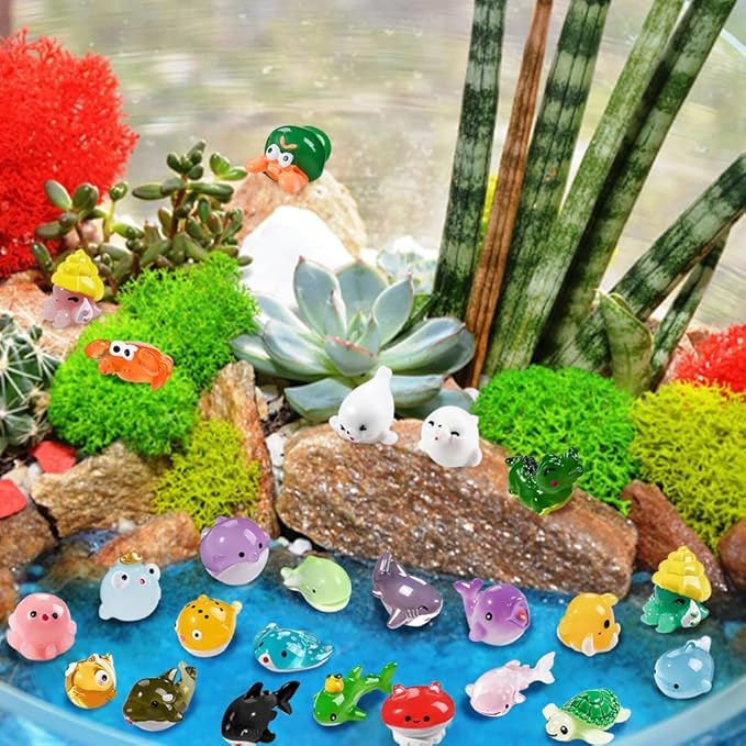 DIYDEC 36pcs Mini Ocean Resin Animals Tiny Sea Animals Figurines Marine - Image 6