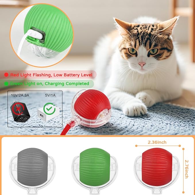 2025 New 3Pack Cat Ball Kitten Toys - Image 3