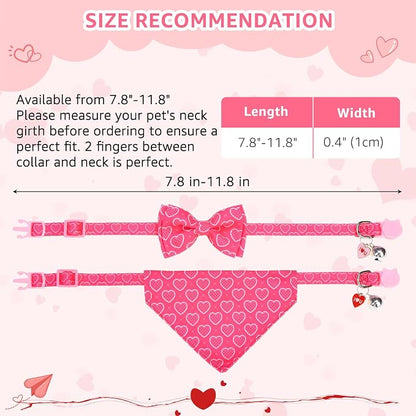 SCENEREAL Valentine's Day Cat Bandana Collars - Image 6