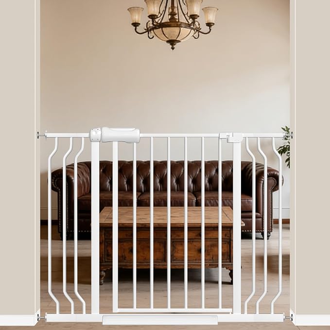 WAOWAO Baby Gate 29.13-43.3" Extra Wide Pressure Mounted Walk Through Swing by WAOWAOBABYSAFETYPRODUCTS