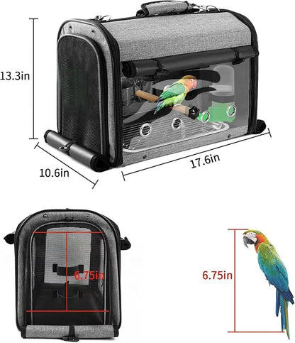 Sanmoncare Bird Carrier Bag Cockatiel Travel Cage - Image 6