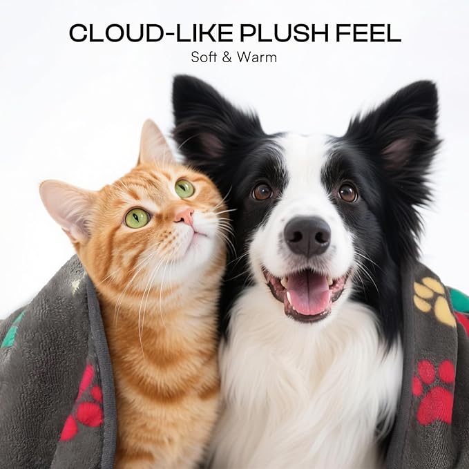 Luciphia 1 Pack 6 Dog Blankets Cat Soft Fluffy Fleece Pet Blanket Warm Cute - Image 2