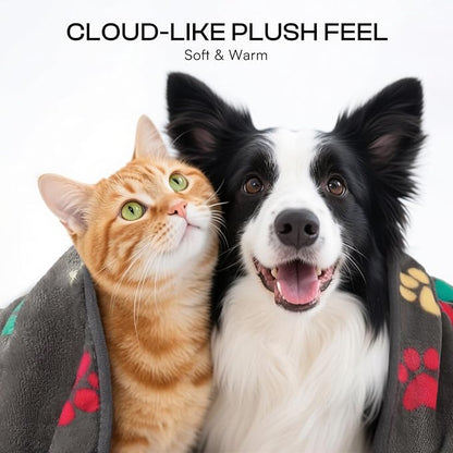 Luciphia 1 Pack 6 Dog Blankets Cat Soft Fluffy Fleece Pet Blanket Warm Cute - Image 2