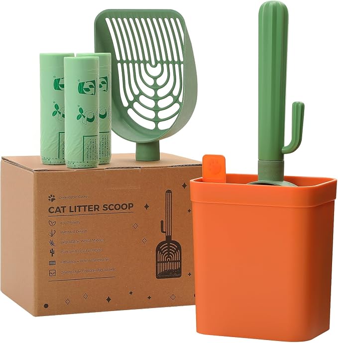 Cactus Cat Litter Scooper with Holder by MUTTROS