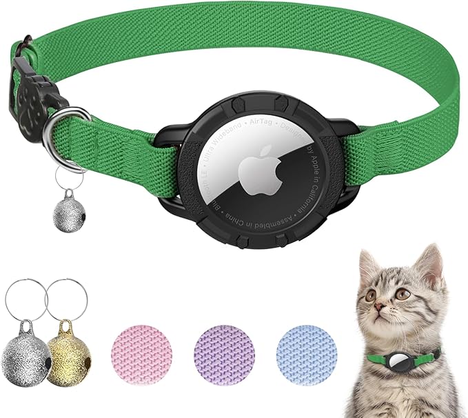 AirTag Cat Collars, Stretchy Collar by Sucegi