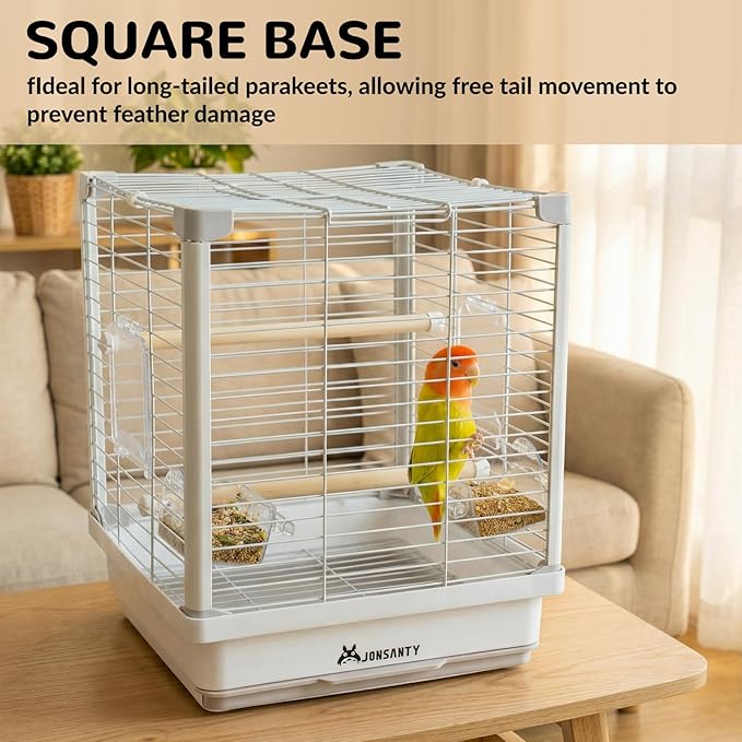 14.6" Portable Travel Bird Cage, Parrot Cage, Ample Room - Image 3