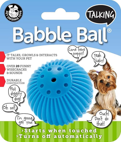 Pet Qwerks 2 Pack of Talking Babble Ball Interactive Dog Toys, Small by PetQwerks