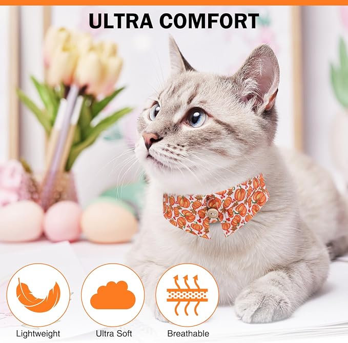 Thanksgiving Cat Collar Breakaway, Halloween Kitten Collar - Image 5