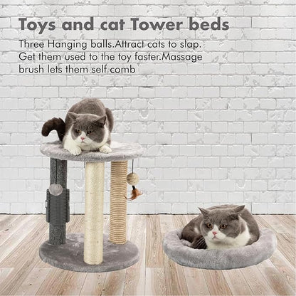 MECOOL 4in1 Small Cat Tree, Scratching Post - Image 6