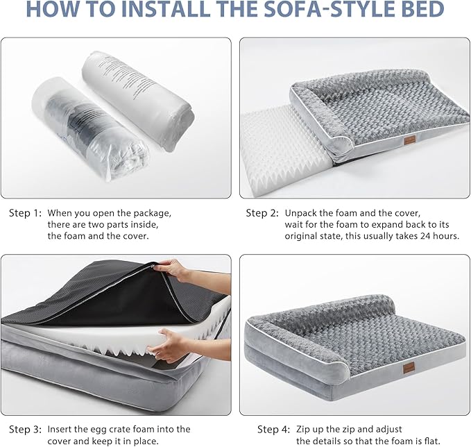 BFPETHOME Orthopedic Dog Bed for Extra Large Dogs-Big Waterproof Sofa Dog Bed - Image 5