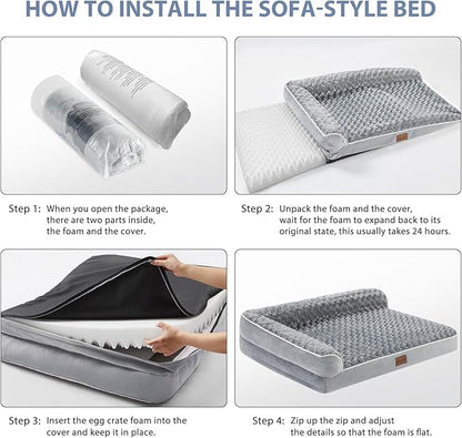 BFPETHOME Orthopedic Dog Bed for Large Dogs-Big Waterproof Sofa Dog Bed - Image 5