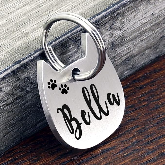 Ultra Joys Cat ID Tag Personalized Pet Tags, Durable Stainless Steel Small Pet - Image 2