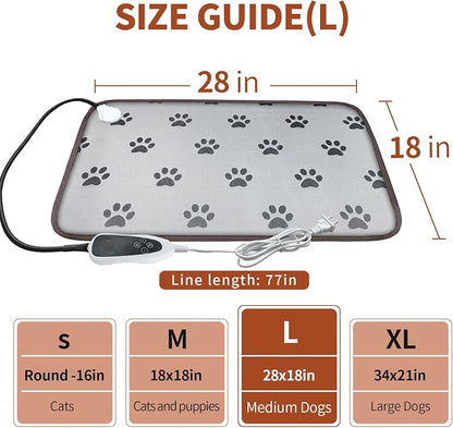 Dog Heating Pad 28x18in with Smart Thermostat Switch and Power Line Protection - Image 2