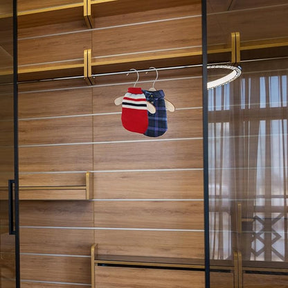 DOITOOL Wooden Dog Hangers for Pet Clothes 8.66 Inch Solid Wood Small Pet - Image 4