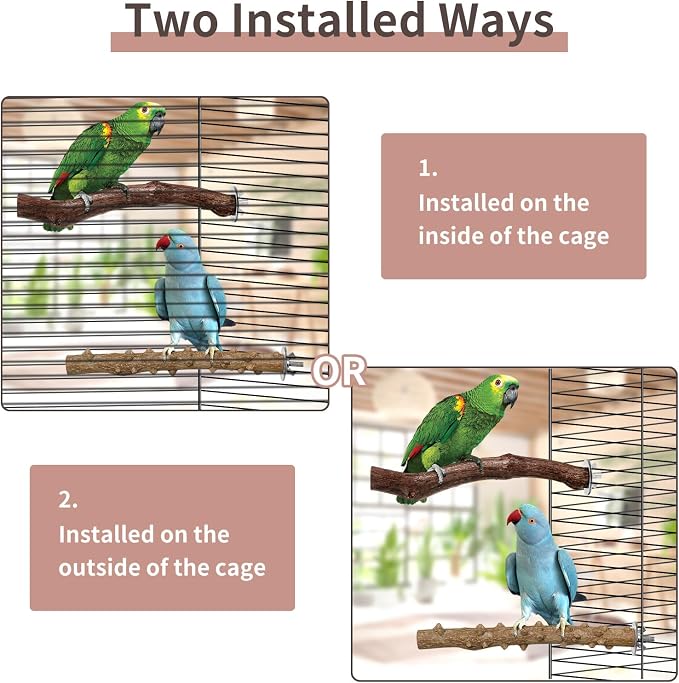 Bird Perches, Bird Perch Chewing Stick Cage Accessories Parrot Climbing - Image 3