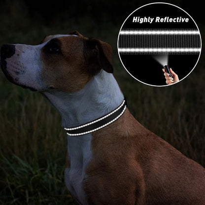 TagME Reflective Nylon Dog Collars, Adjustable Classic Pet Collar - Image 5