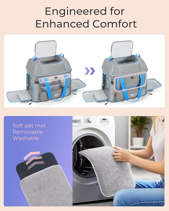 Expandable Cat Dog Carrier: NOBLE DUCK Soft-Sided Pet Carrier Airline Approved - Image 4