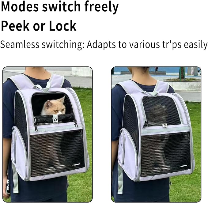 Cat Backpack Carrier for Small Dogs and Medium cat Puppy Kitten Bunny Pet - Image 2