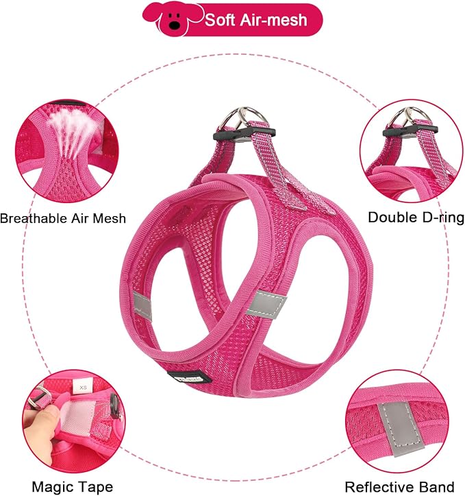 YIMEIS Dog Harness and Leash Set, No Pull Soft Mesh Pet Harness, Reflective - Image 4
