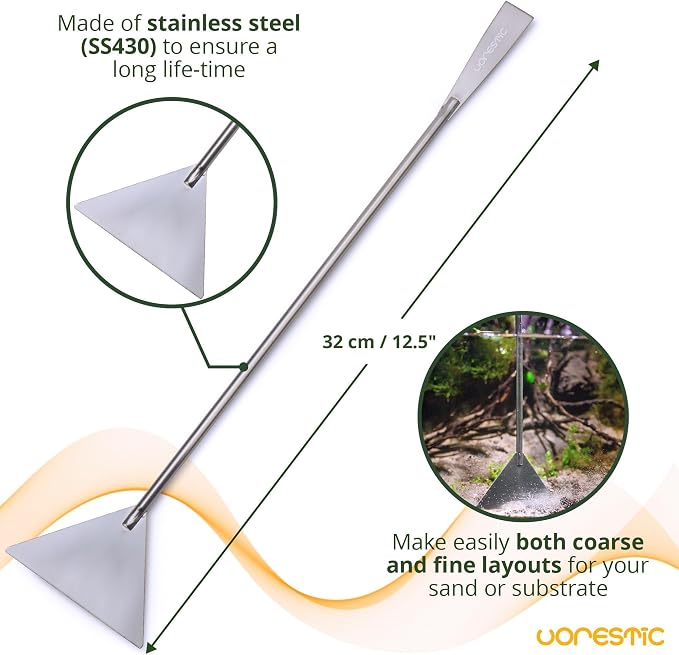 VORESTIC 4Pcs Aquascaping Tools, Stainless Steel Aquarium Tweezers, Scissors - Image 5