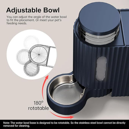 Gardner Pet Automatic Gravity Cat Food Feeder and Water Dispenser Stainless - Image 4