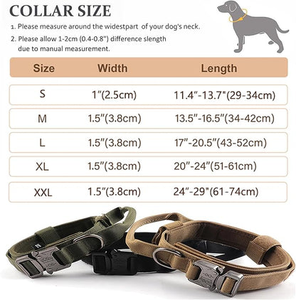 Tactical Dog Collar, Adjustable Military Training Nylon Dog Collar - Image 5