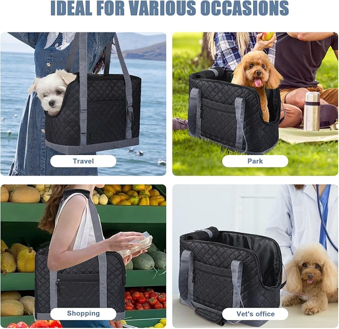 Dog Purse Carrier for Small Dogs, Soft Sided Pet Carrier - Image 8