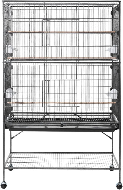 VEVOR Bird Cage, 36.6 x 22.8 x 59.5 inch, Flat Top, Wrought Iron Bird Flight - Image 9