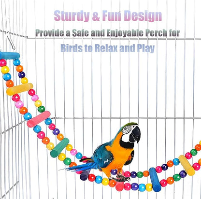 Bird Toys for Parrots Parrot Bridge, Swing Toys, and Ladders for Macaws - Image 4