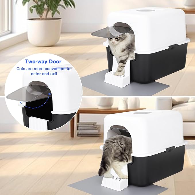 Sfozstra Cat Litter Box with Lid, Fully Enclosed Splash-Proof and Leak-Proof - Image 5