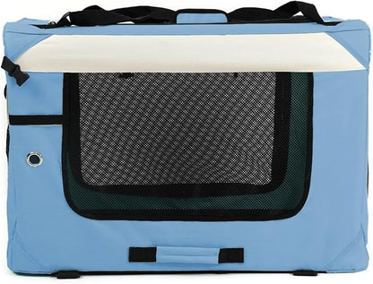 Collapsible Travel Dog Crate Portable Soft-Sided Pet Kennel Extra Large Cat - Image 4