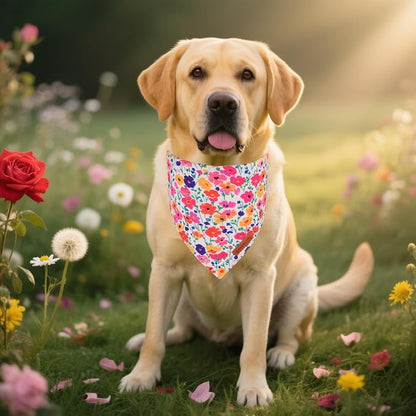 ADOGGYGO Floral Dog Bandanas 2 Pack, Reversible Cute Flower Scarf, Premium - Image 2