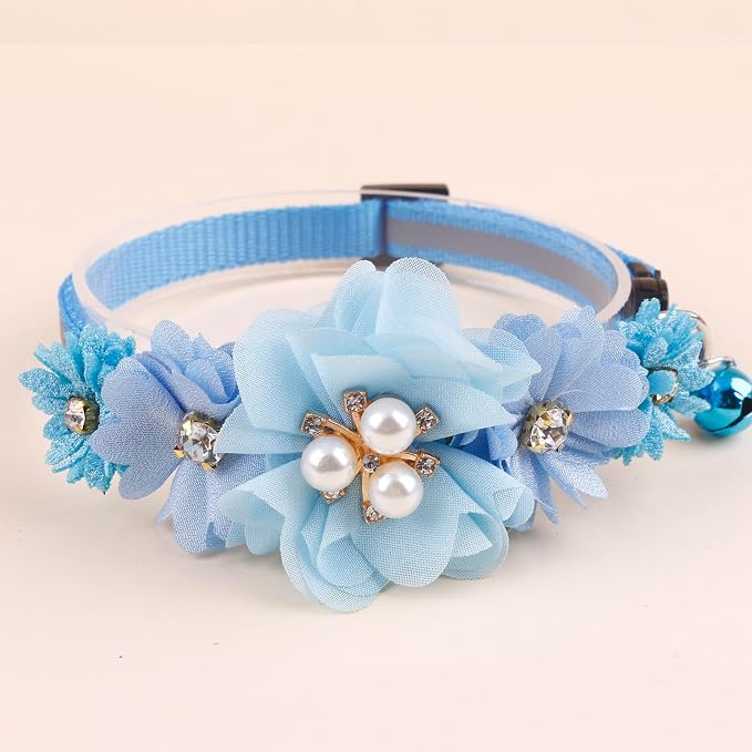 2 Pack Cat Collar Pink Floral - Image 3