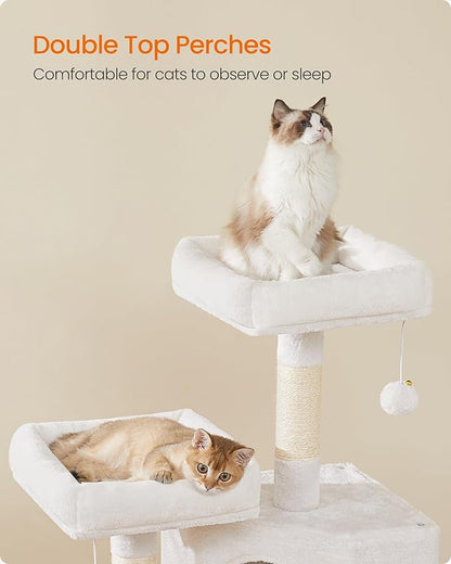Feandrea Cat Tree, 45.3-Inch Cat Tower, Plush Condo - Image 3