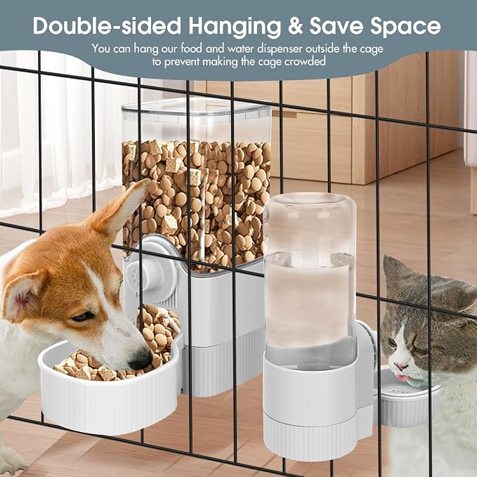 Yummy Sam Hanging Cage Automatic Small Pet Food Bowl Water Bottle Dispenser - Image 4