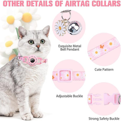 BINGPET AirTag Cat Collar with Bells, Upgraded Safety Elastic Collar with - Image 6