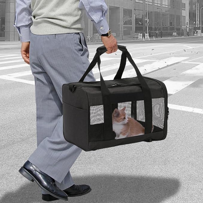 Travel Carrier for Cats, Cat Soft-Sided Carriers Ventilated Breathable Foldable - Image 5