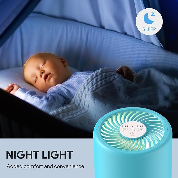 FULMINARE Air Purifiers for Home Bedroom H13 HEPA Air Purifier, 3 Speeds - Image 5
