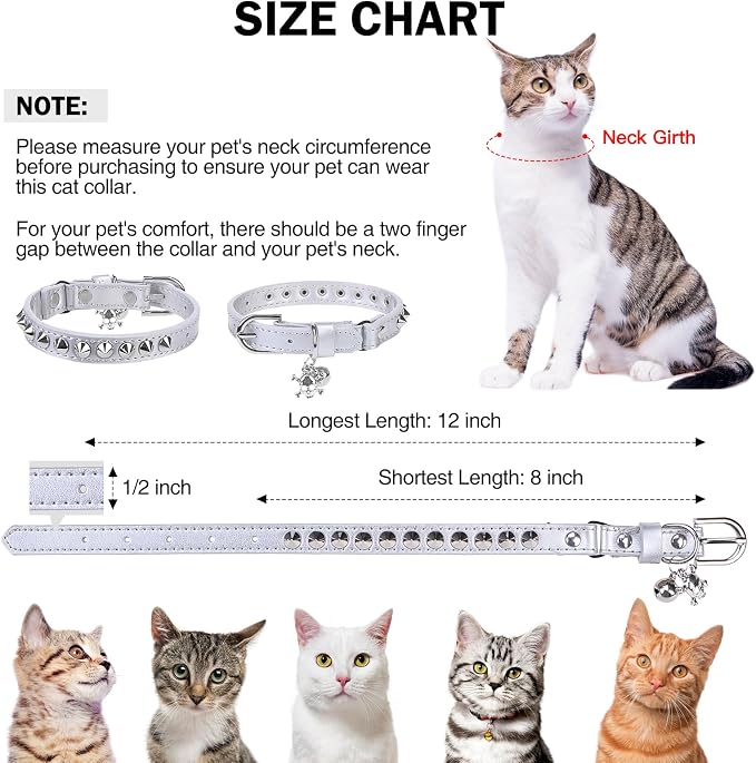 Leather Cat Collars for Boy Girl Cats - Image 5
