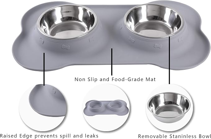 Hubulk Pet Dog Bowls 2 Stainless Steel - Image 3