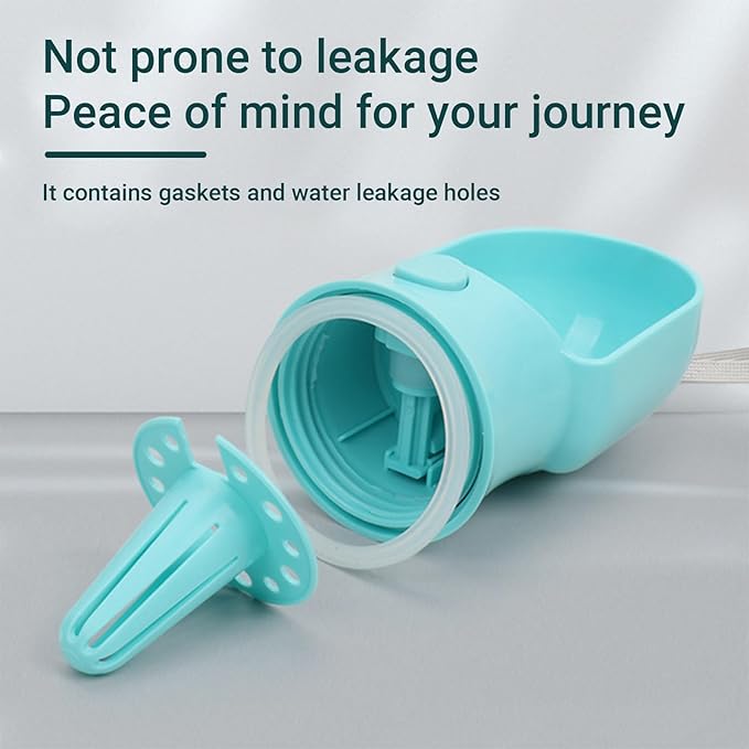 2-in-1 Dog Water Bottle with Food Container - 10oz Leak-Proof Travel Water - Image 3